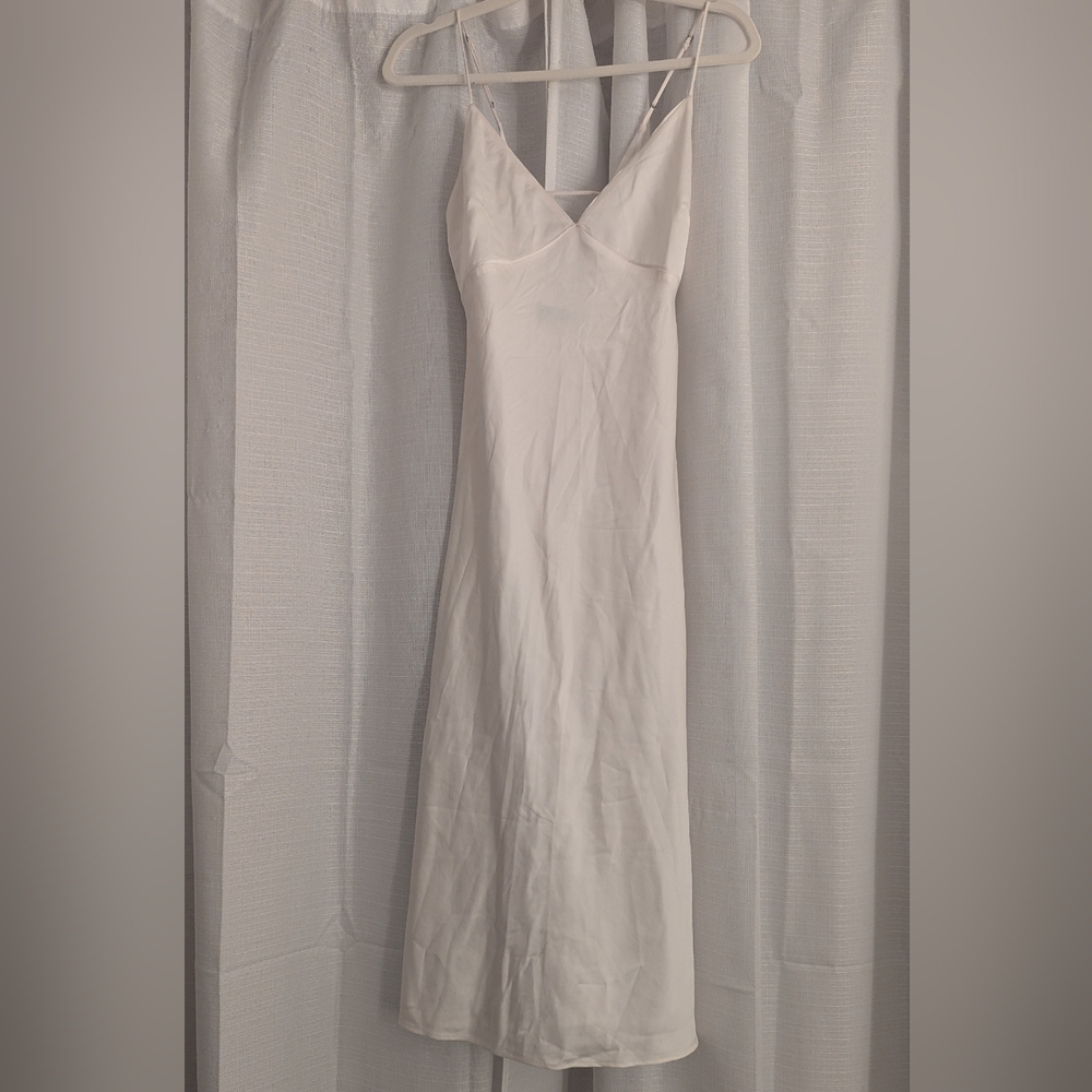 Abercrombie & Fitch White Tie Back Dress Small Petite